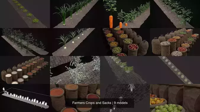 Farmers Crops and Sacks