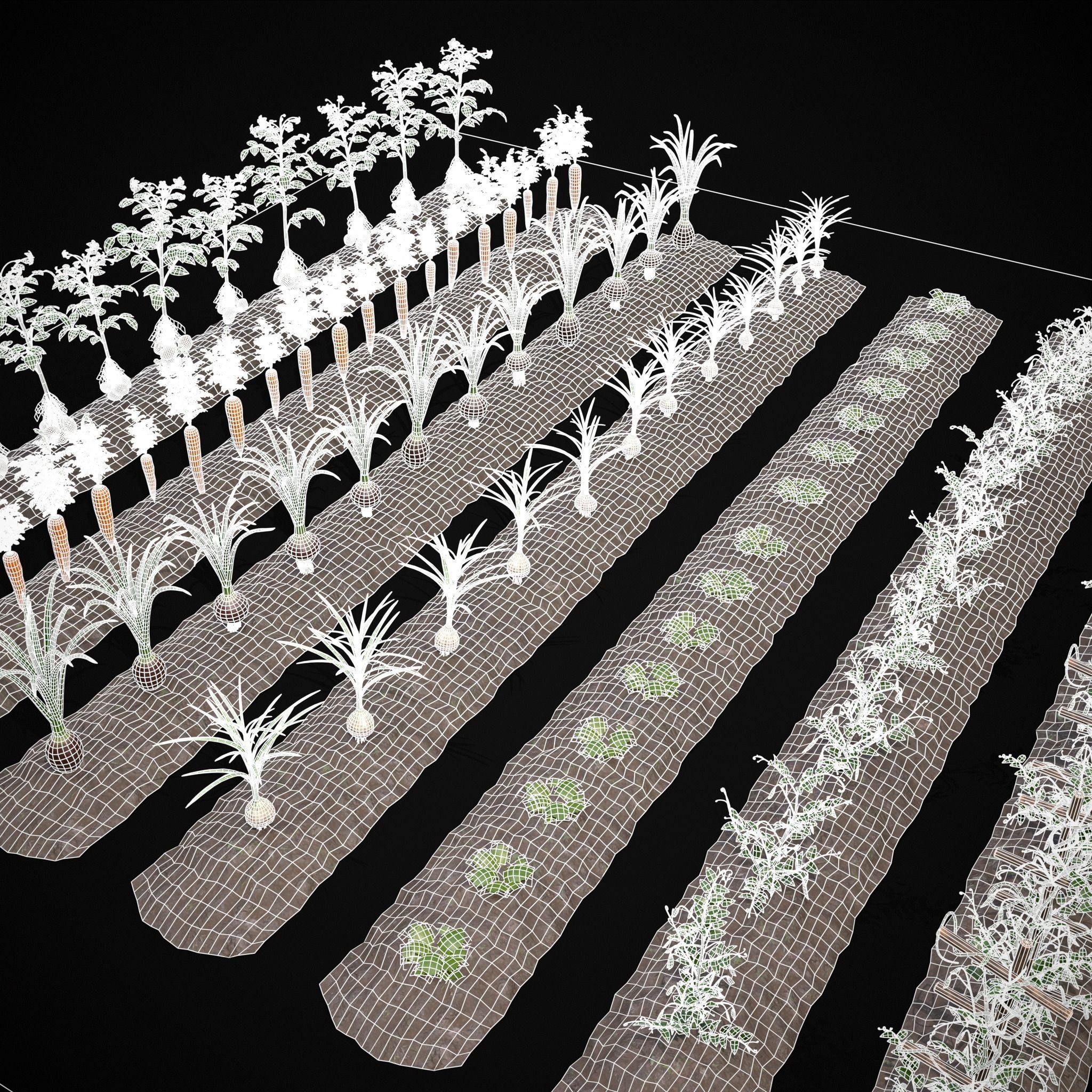 Farmers Crops and Sacks 3D Model Collection_6