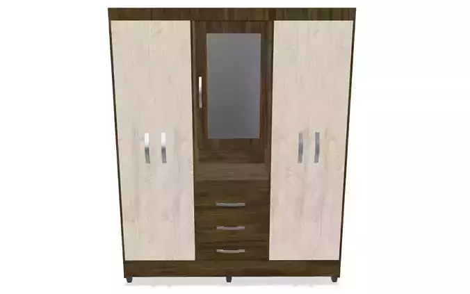 Elegant Wardrobe Closet with Mirror