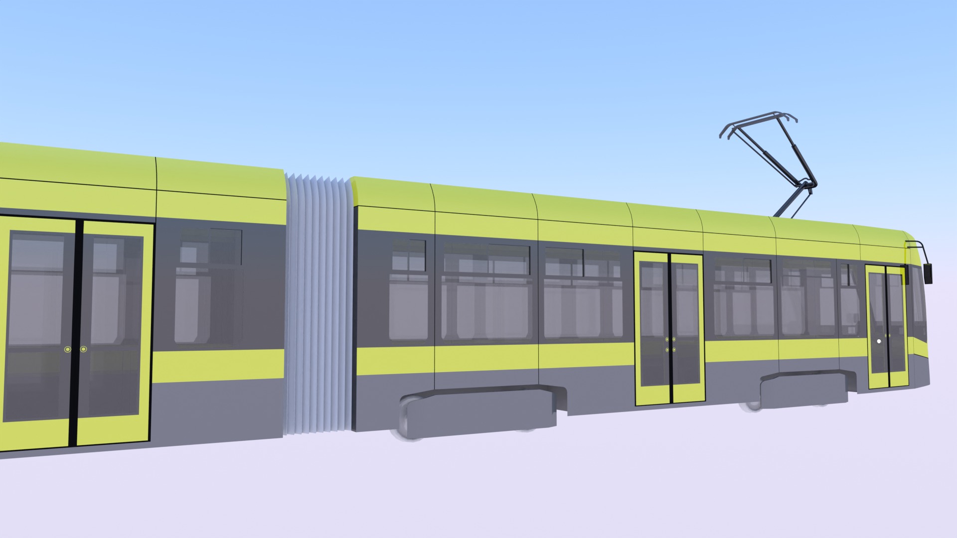 Stadler tram exterior 3D model_7
