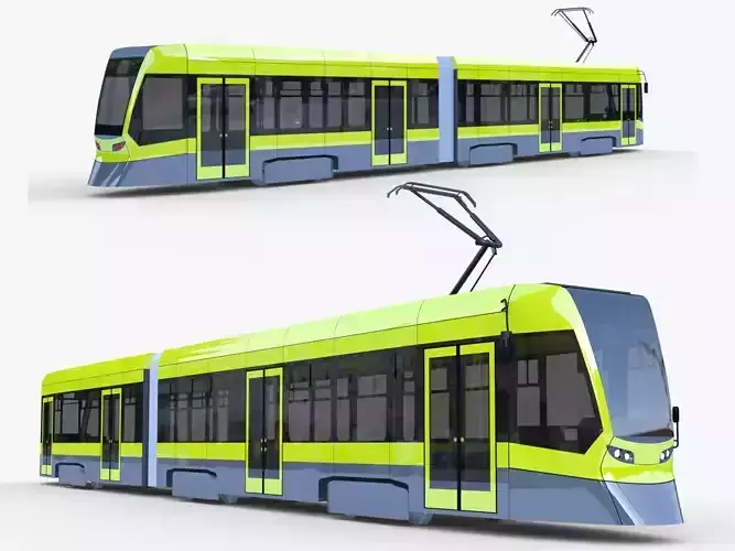 Stadler tram exterior 3D model
