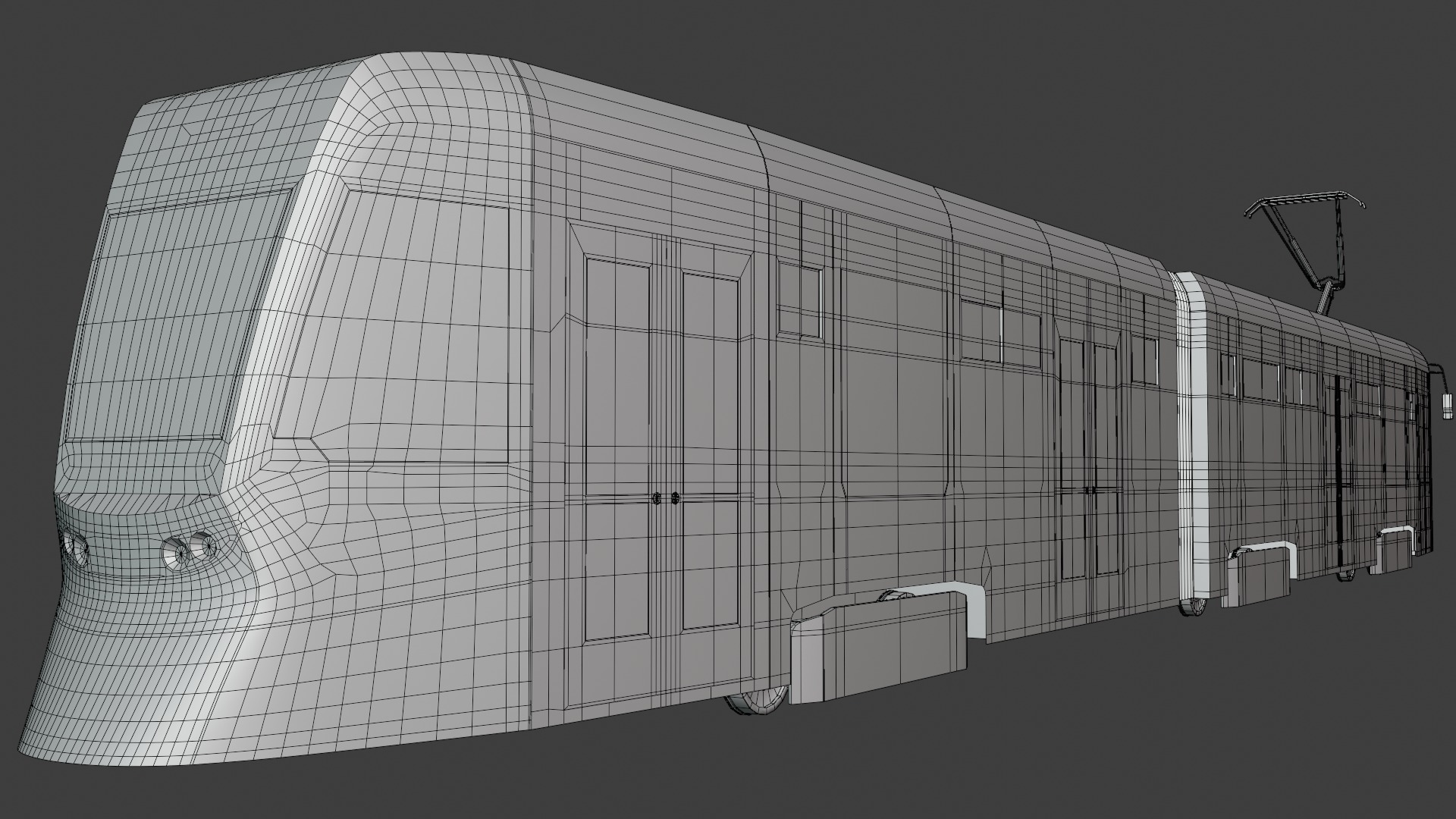 Stadler tram exterior 3D model_4