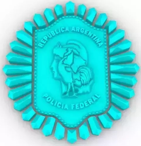 Escudo Policia Federal Argentina - Argentina Police Shield 3D print model