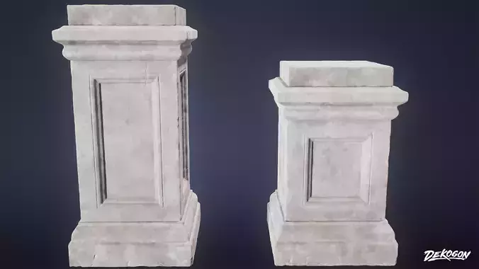 STONE SCULPTURES - Pedestal 01 - LOW POLY AND NANITE