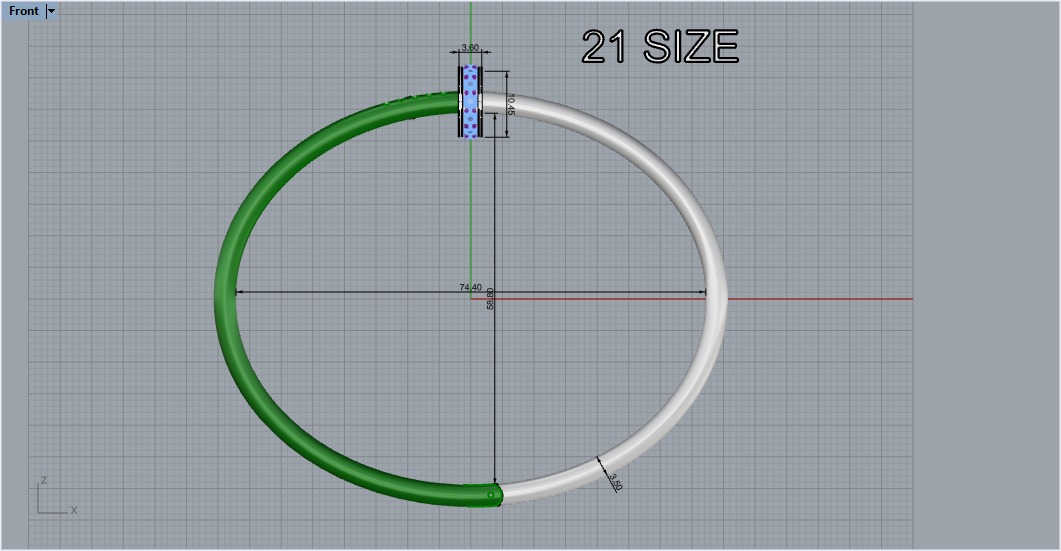 Bracelet Size 21 3D print model_4