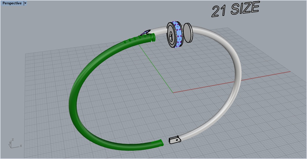 Bracelet Size 21 3D print model_7
