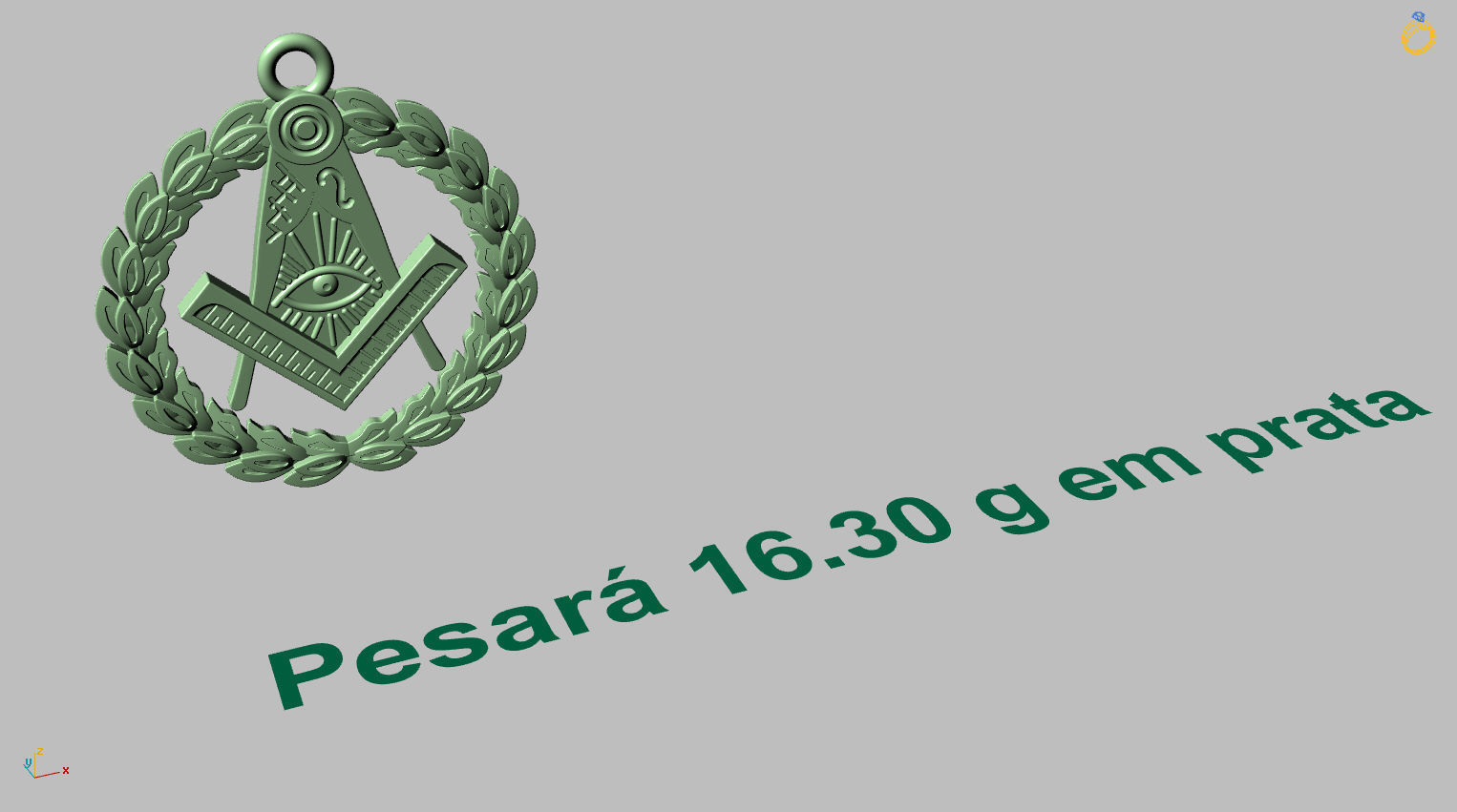 masonic pendant 3D print model_16