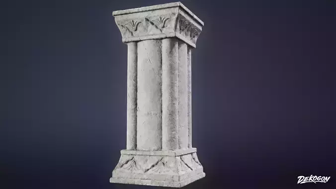 STONE SCULPTURES - Pedestal 02 - LOW POLY AND NANITE