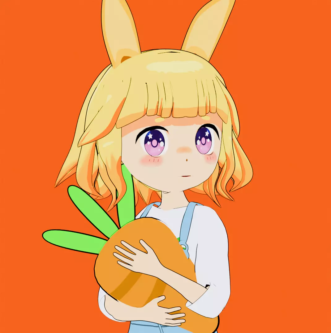 Bunny Girl Low-poly 3D model