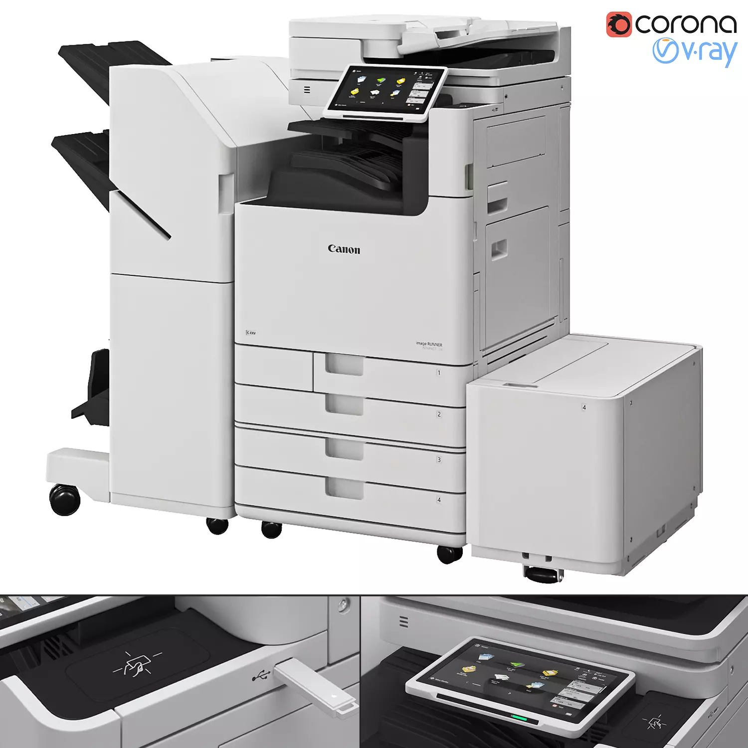 Office MFP printer Canon IMAGE RUNNER 2 3D model_0