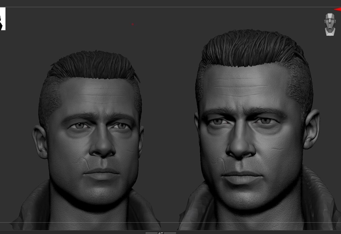 Brad Pitt - Fury Likeness 3D print model_3