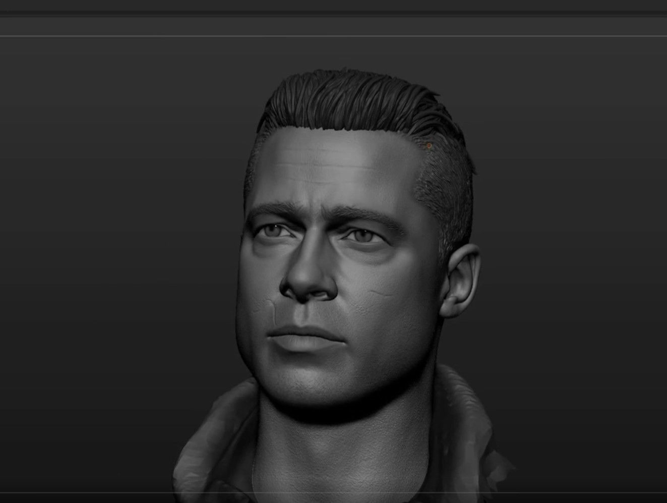 Brad Pitt - Fury Likeness 3D print model_1