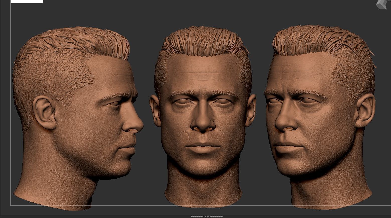Brad Pitt - Fury Likeness 3D print model_5