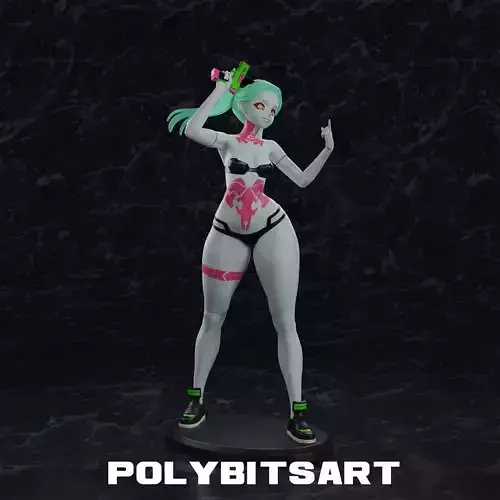 Cyberpunk Anime Pinup Figure