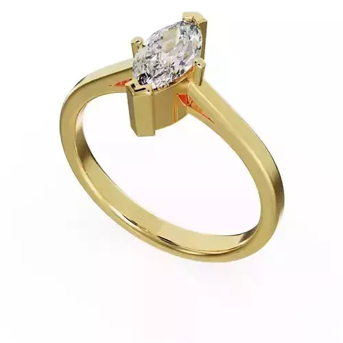 Marquise ring 3D print model