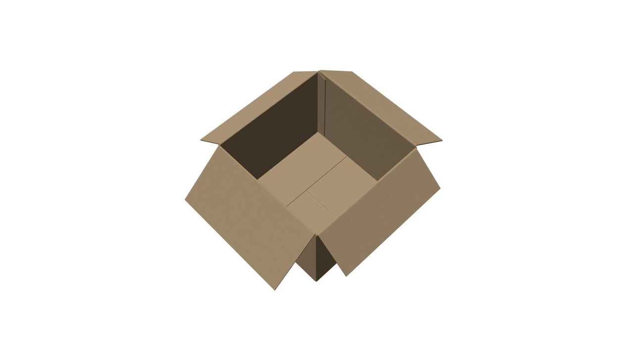 Cardboard Box Free 3D model_1