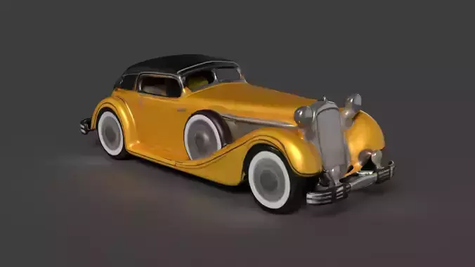 Yellow vintage car  