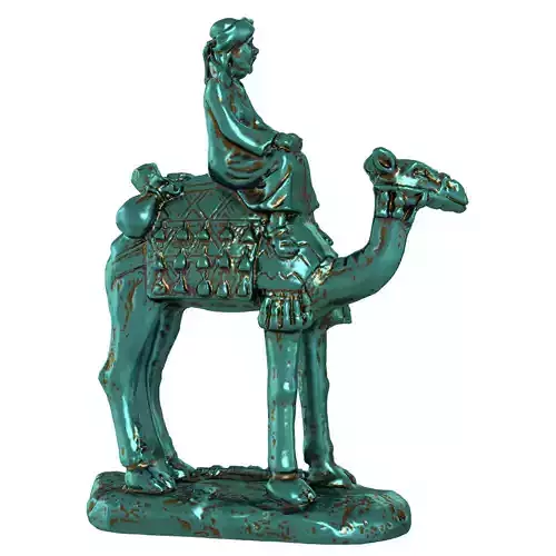 Egyptian figurine of a camel with a rider