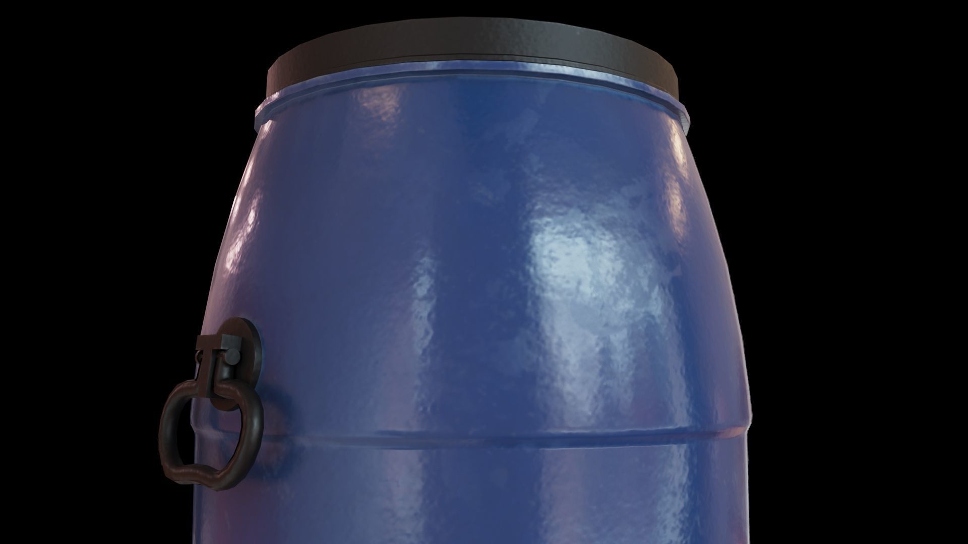 Plastic Drum - Barrel - Container Low-poly 3D model_5