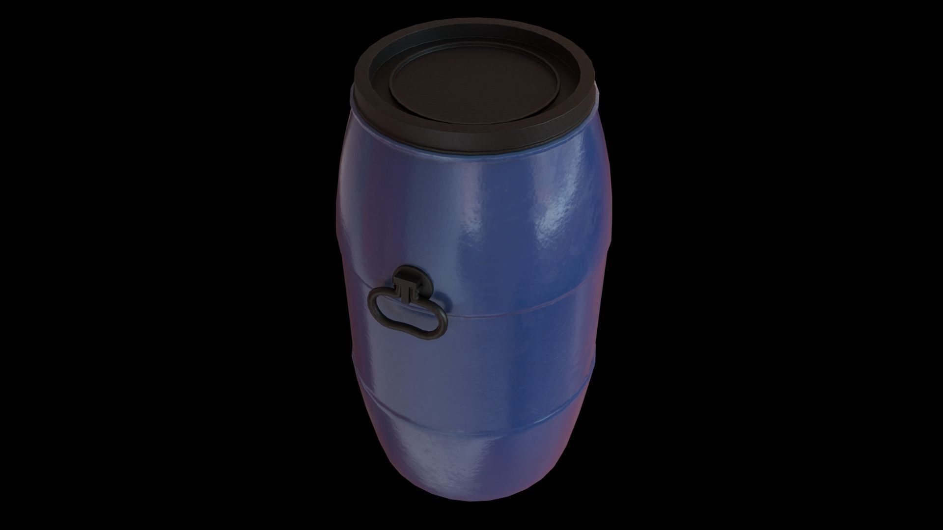 Plastic Drum - Barrel - Container Low-poly 3D model_3