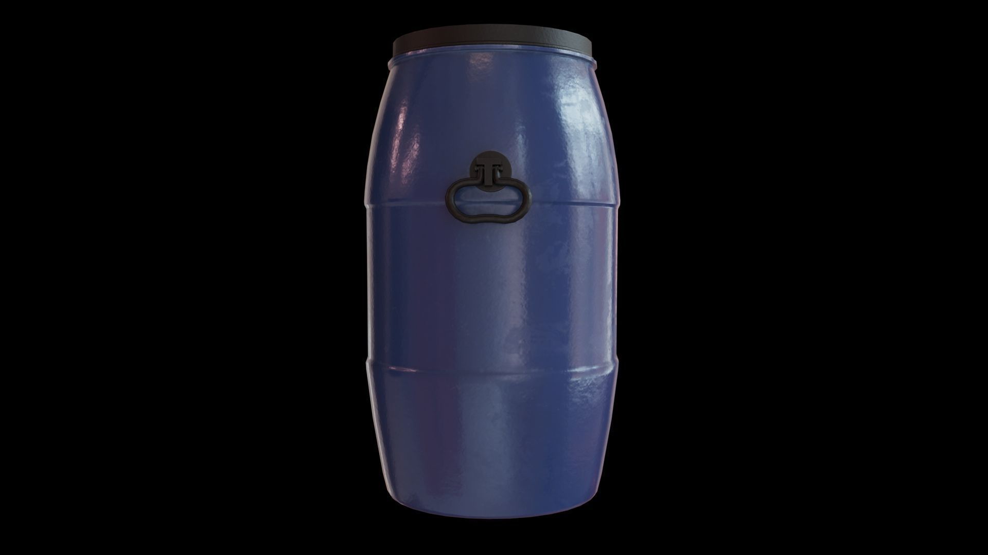 Plastic Drum - Barrel - Container Low-poly 3D model_2