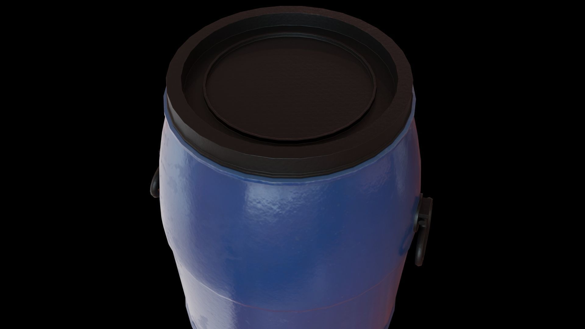Plastic Drum - Barrel - Container Low-poly 3D model_6