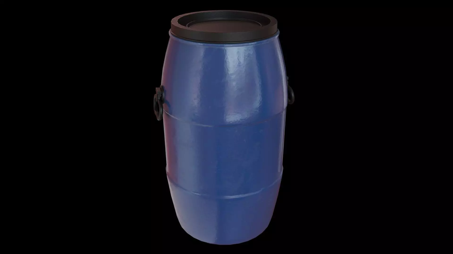 Plastic Drum - Barrel - Container Low-poly 3D model_0