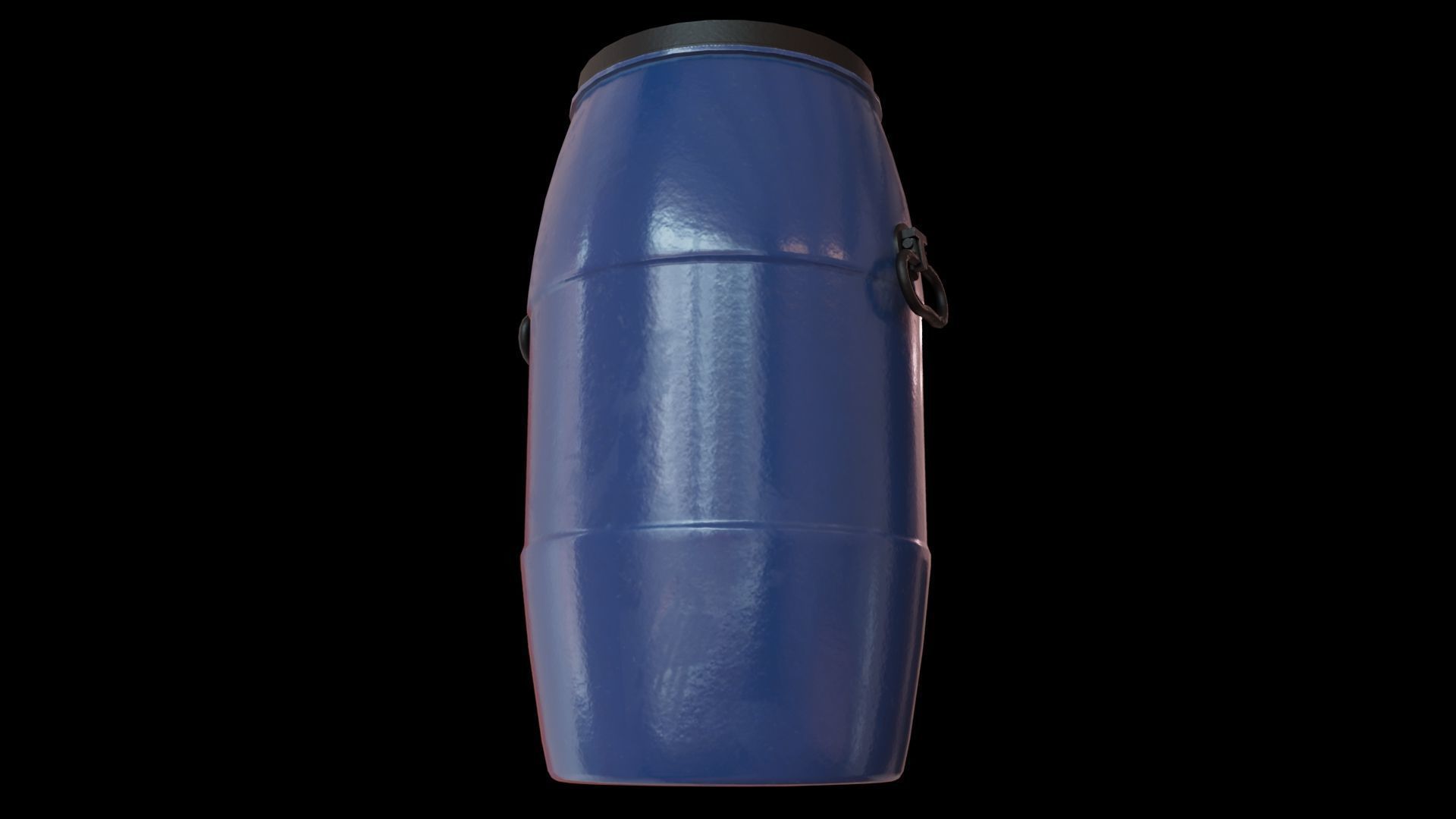 Plastic Drum - Barrel - Container Low-poly 3D model_4
