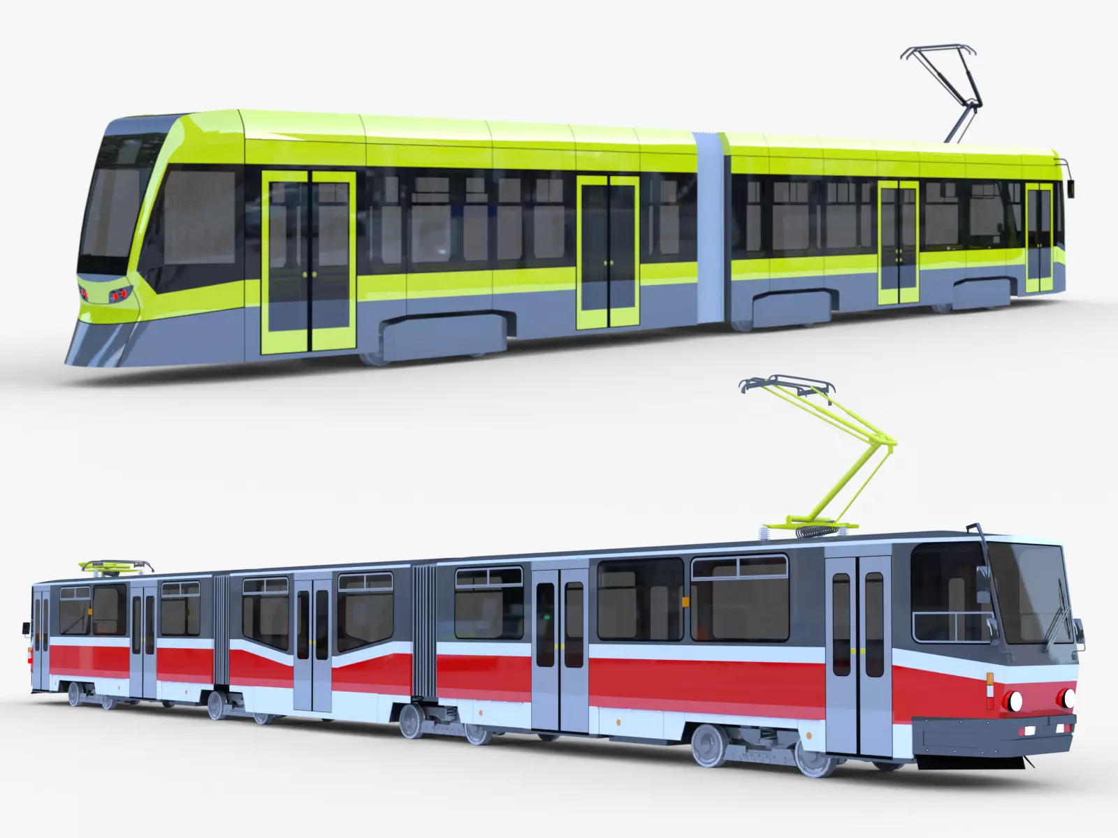 Stadler and KT8D5 trams 3D Model Collection_0