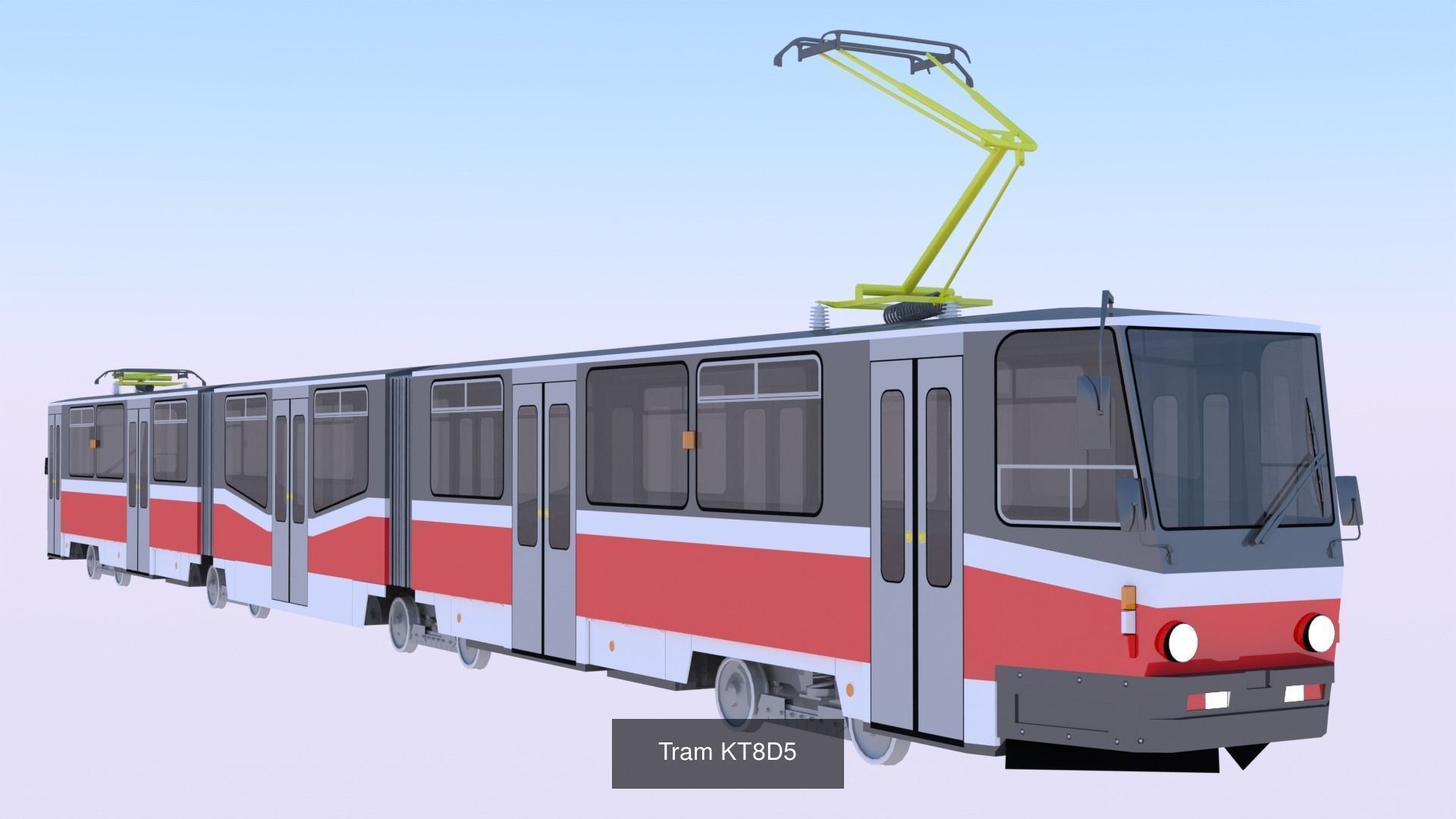 Stadler and KT8D5 trams 3D Model Collection_1
