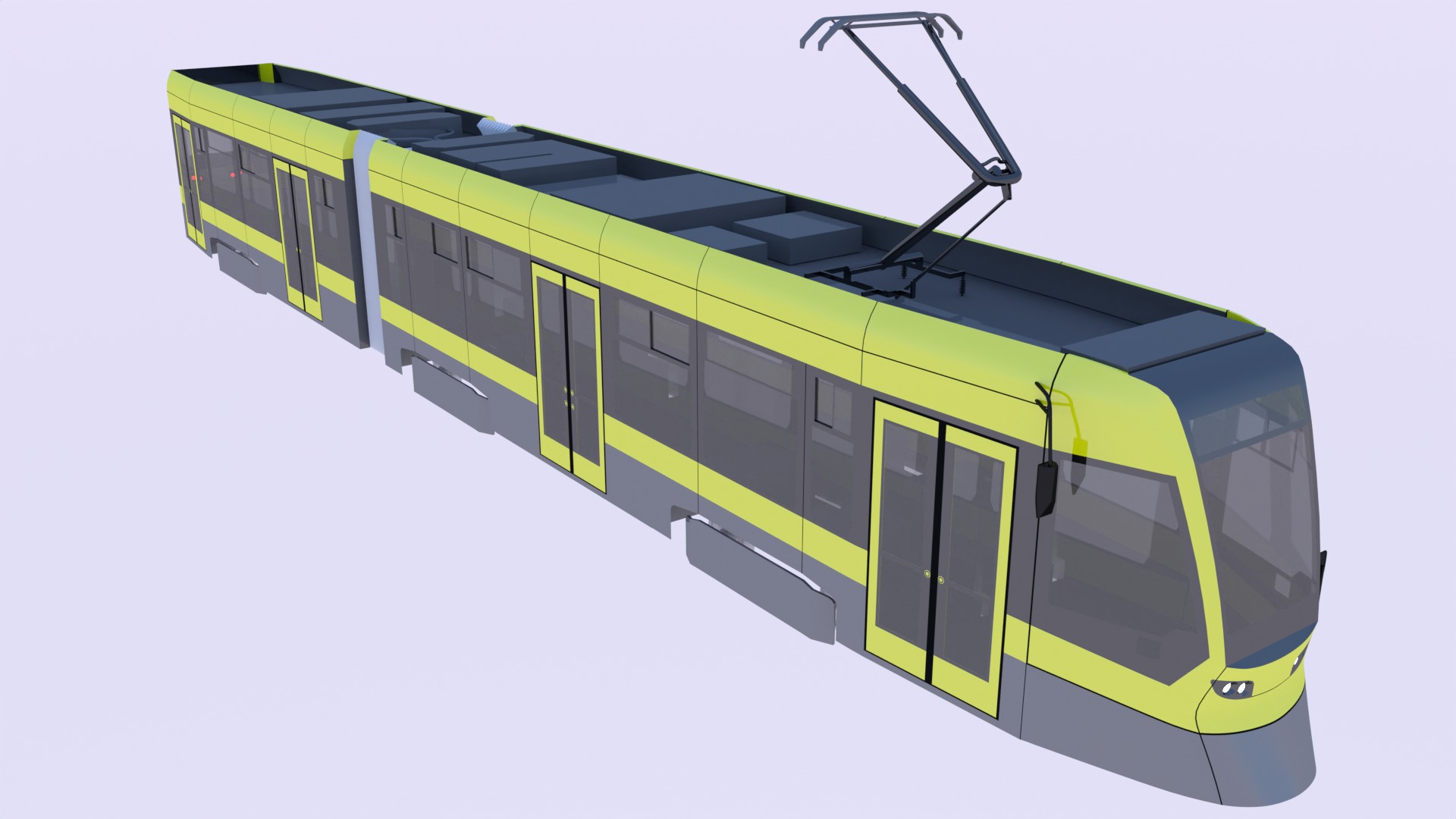Stadler and KT8D5 trams 3D Model Collection_10
