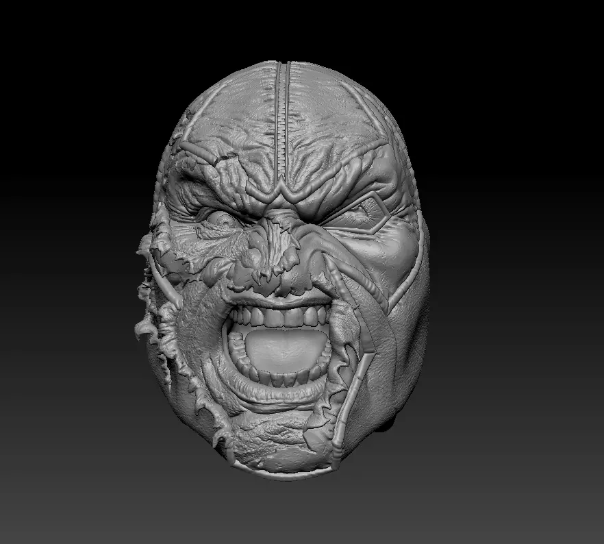 Damaged Bane headsculpt for figure Mcfarlane 3D print model_0