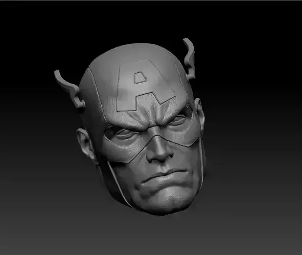 Captain America headsculpt for Marvel Legends figures 3D print model