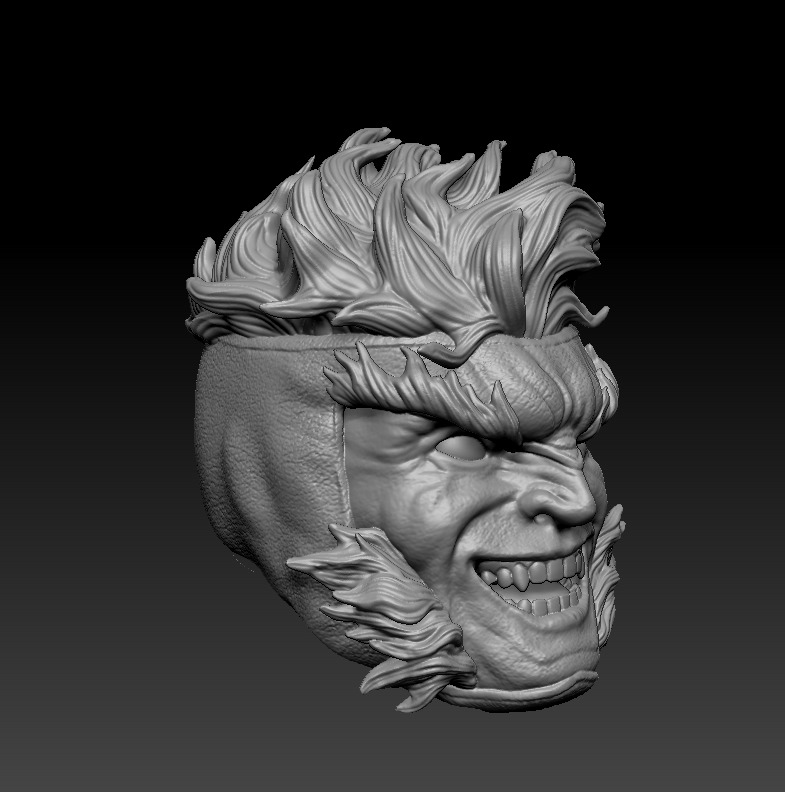 Sabretooth headsculpt for Marvel Legends figures 3D print model_2