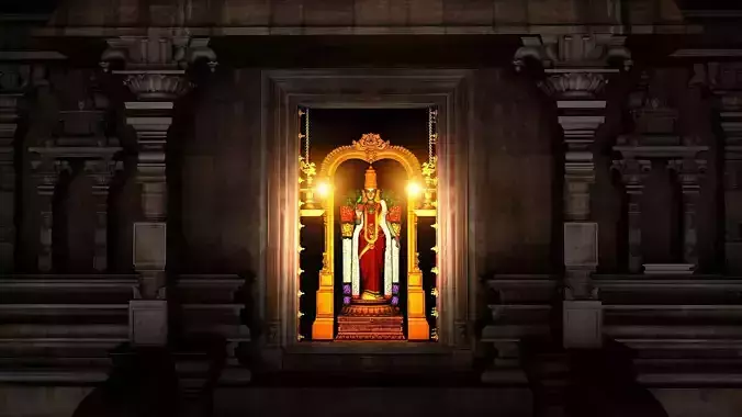 madurai meenakshi amman temple interior 3D model