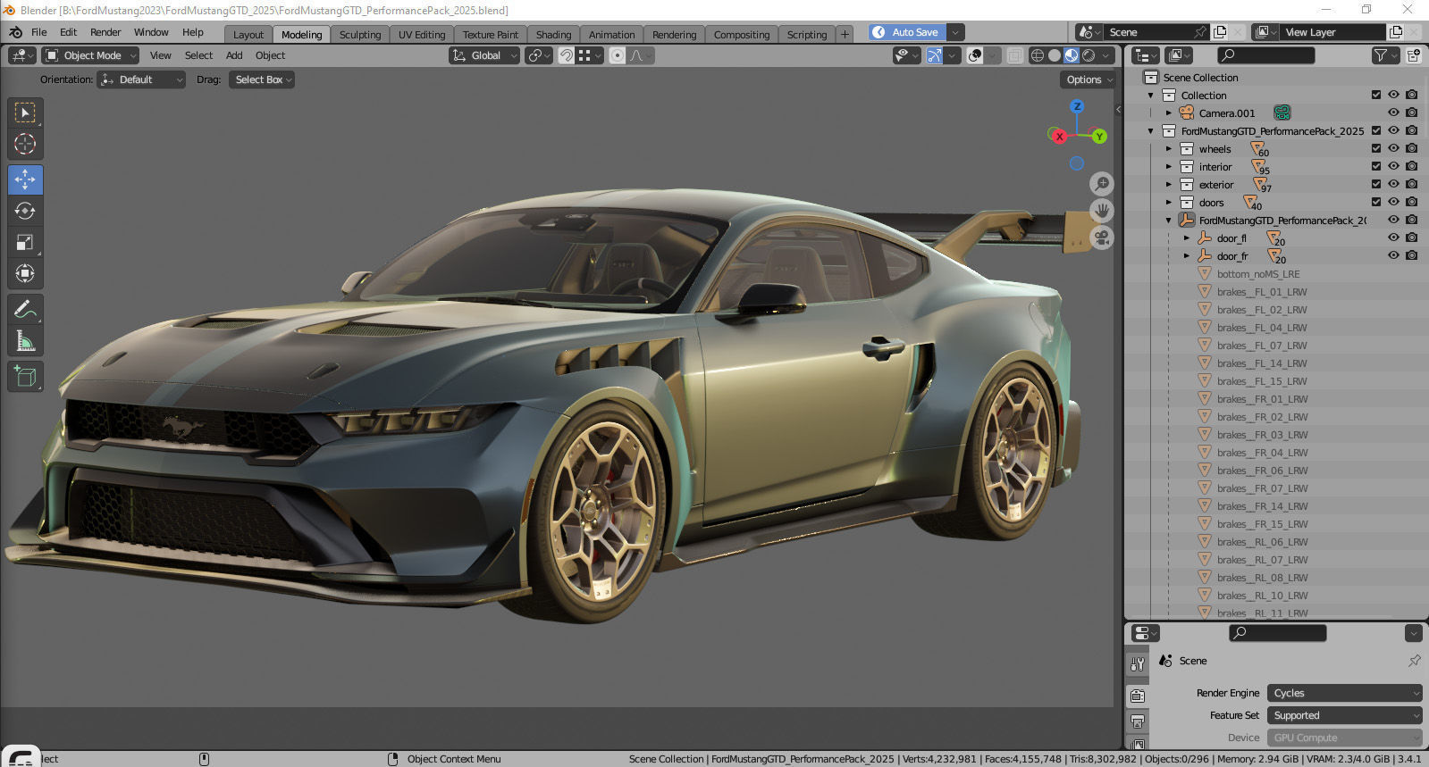 Mustang GTD 2025 Performance Pack 3D model_40