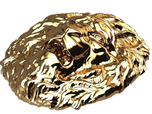 head of lion  3D print model_2