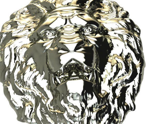 head of lion  3D print model_9
