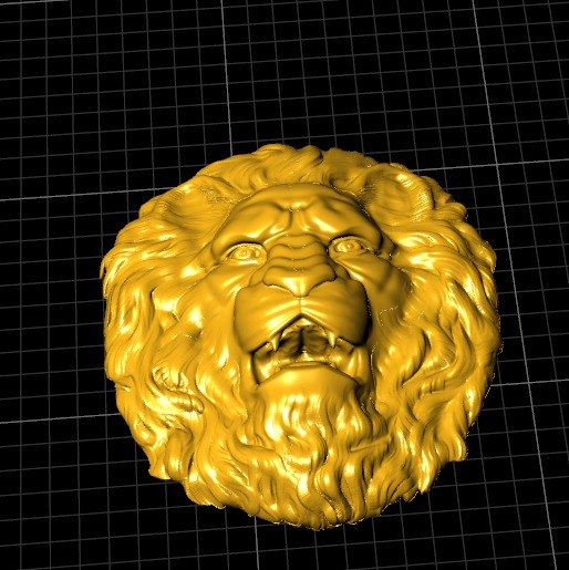 head of lion  3D print model_3