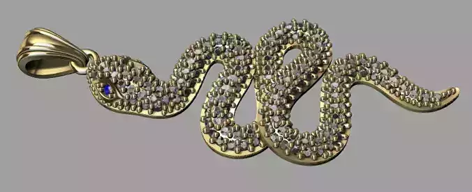 Snake Serpent Pendant 3D print model