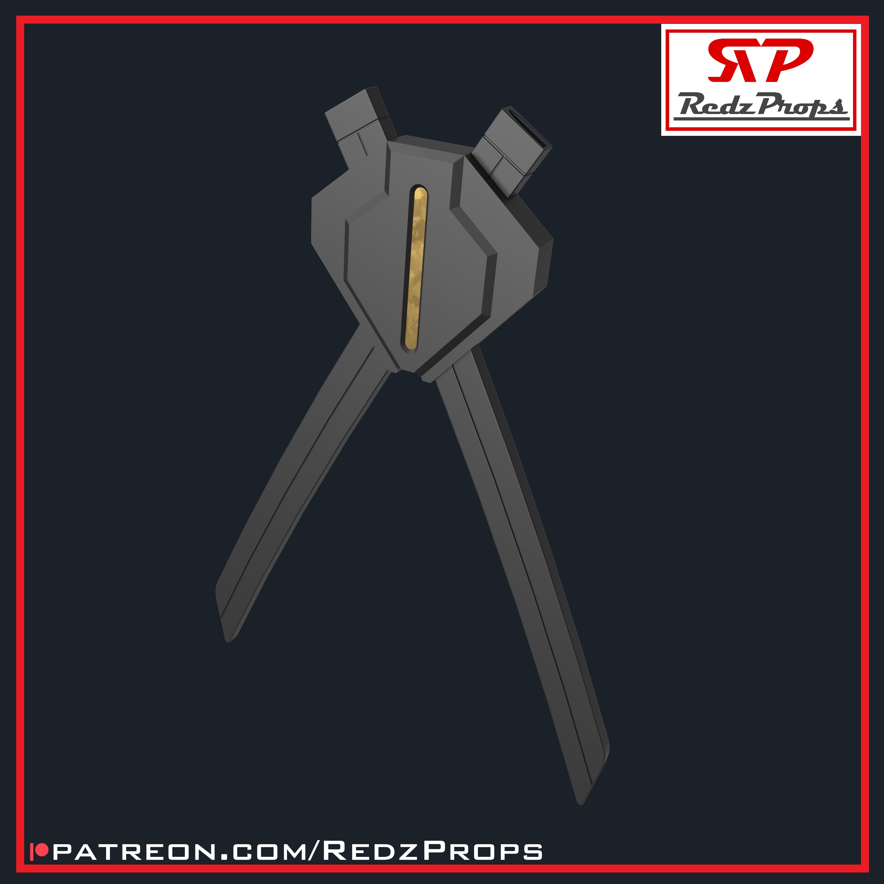 Deadpool 3 Katanas and Sheath Cosplay Prop 3D print model_5