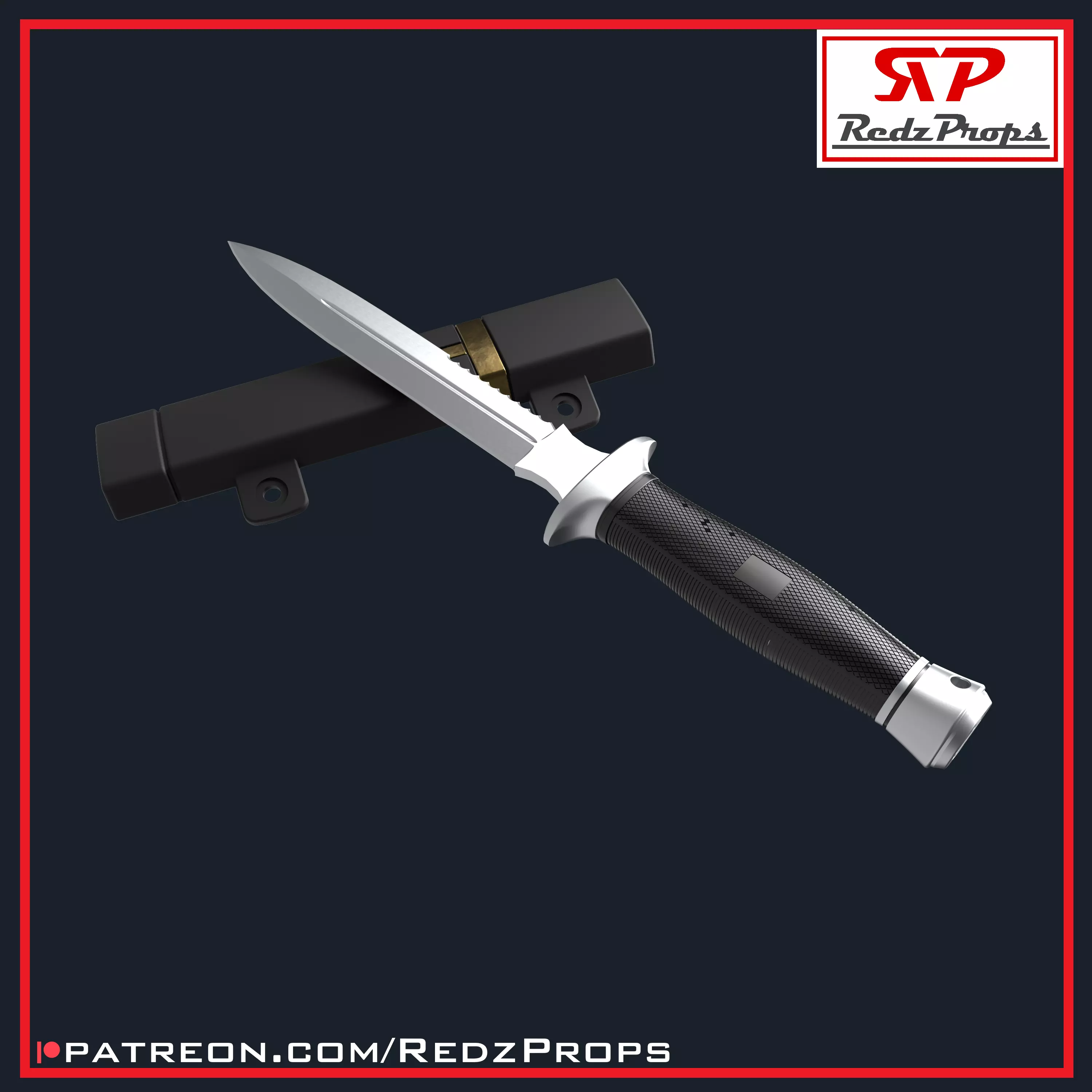 Deadpool 3 Leg Knife Cosplay Prop 3D print model