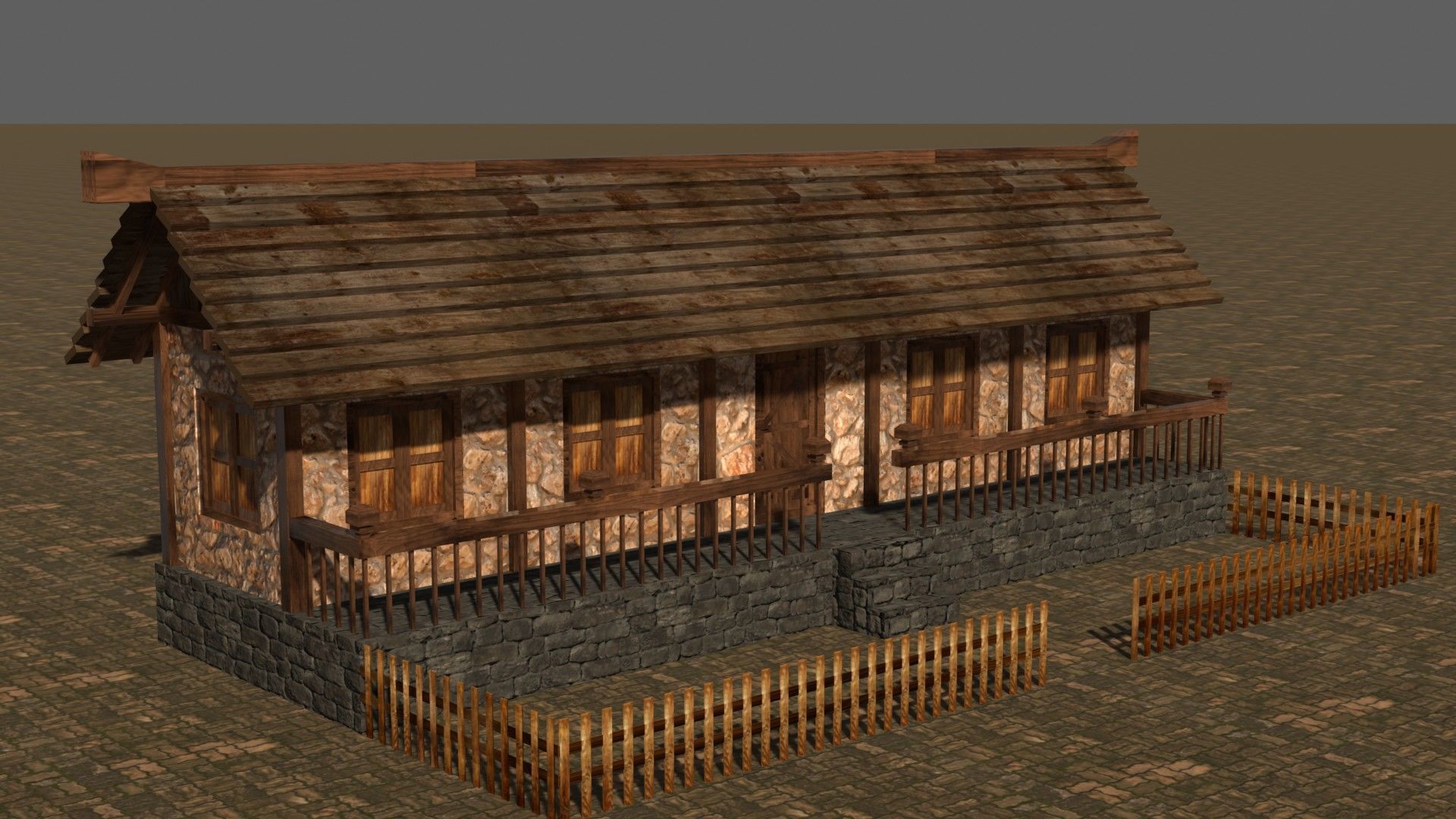 Stylized Low Poly Medieval House Assets for Fantasy Worlds Low-poly 3D model_4