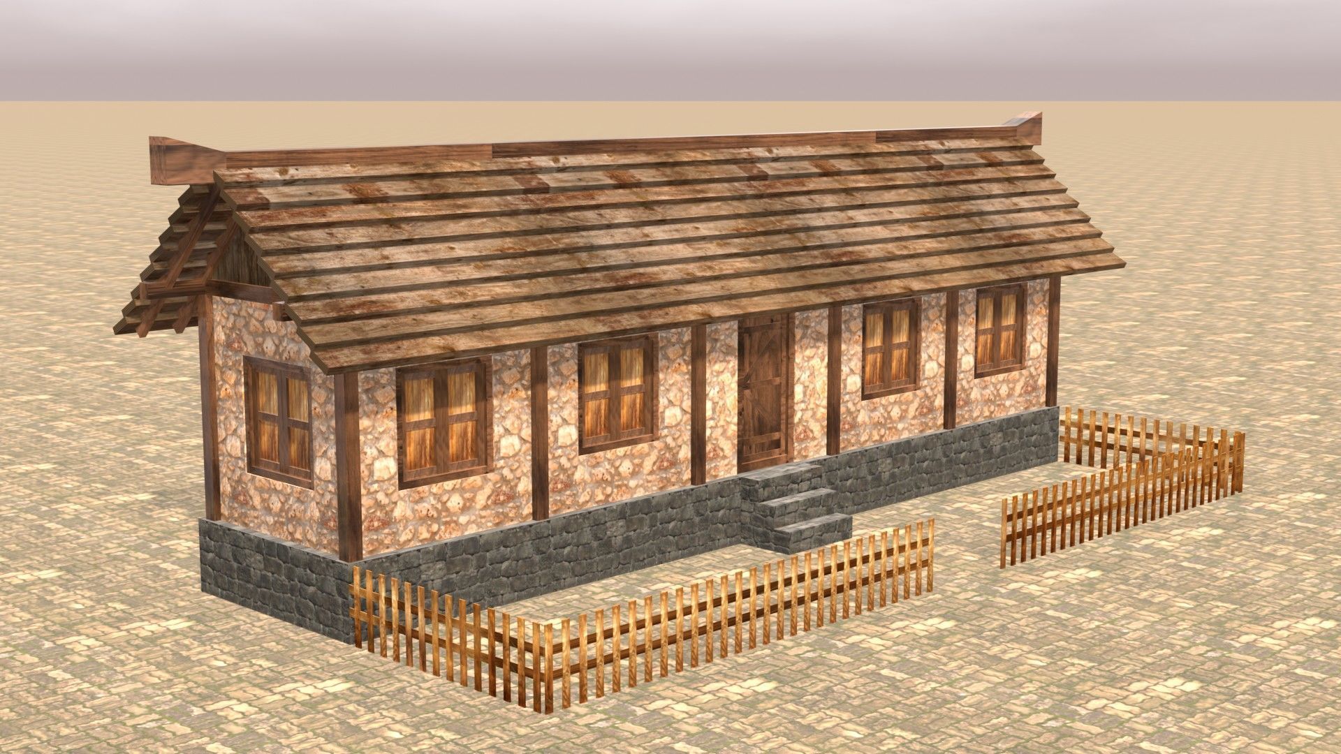 Stylized Low Poly Medieval House Assets for Fantasy Worlds Low-poly 3D model_3