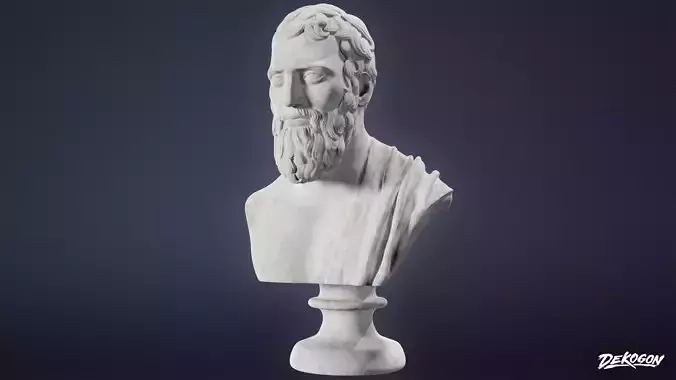 STONE SCULPTURES - Statue Bust 03 - LOW POLY AND NANITE