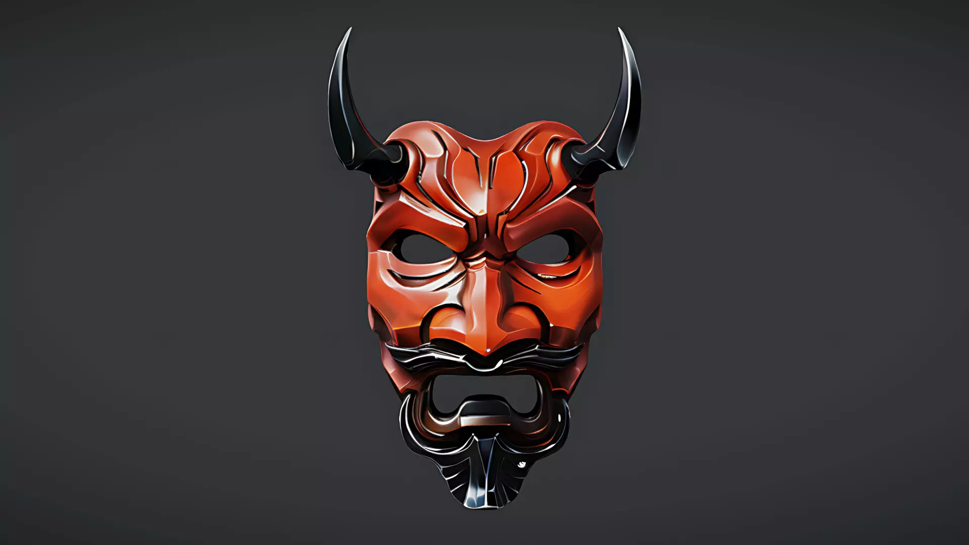 3D Demon Mask Model Low-poly 3D model_0