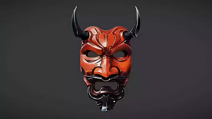 3D Demon Mask Model