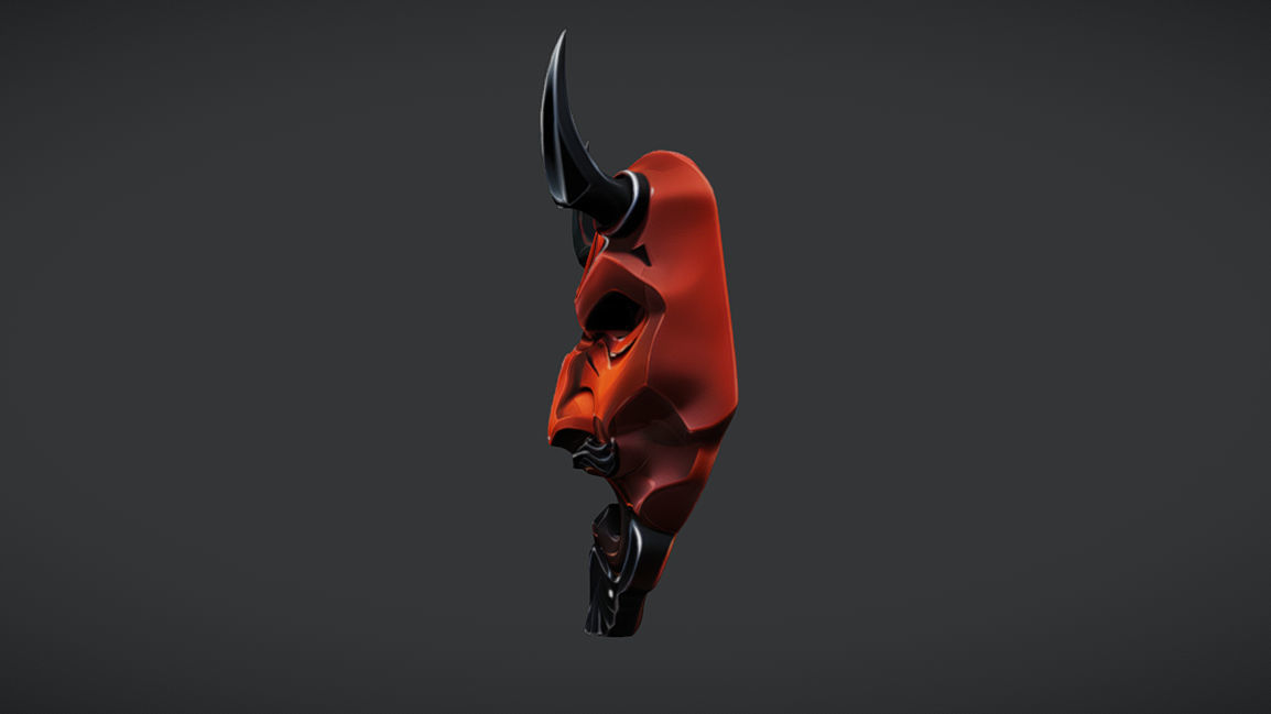 3D Demon Mask Model Low-poly 3D model_2
