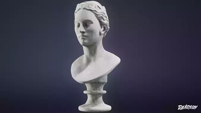 STONE SCULPTURES - Statue Bust 04 - LOW POLY AND NANITE
