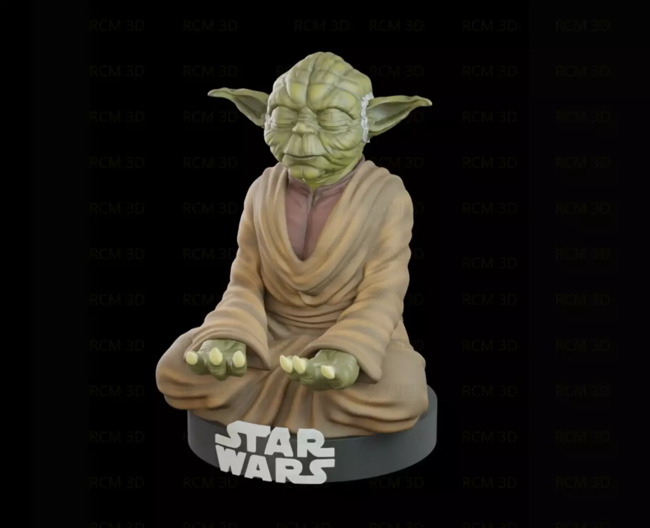 Yoda joystick holder  3D print model_0
